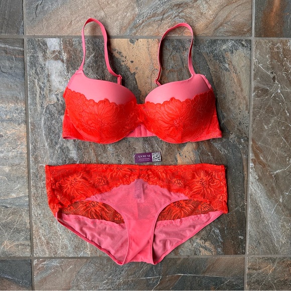 Adore Me Cyla Push Up Bra and Matching Panty Set NWT Women’s Size 36D / Large - Picture 9 of 9